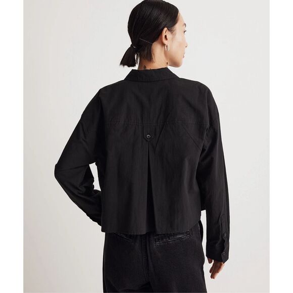 $85 Madewell Signature crop Poplin Oversized Shirt size XL m1 - Picture 2 of 5